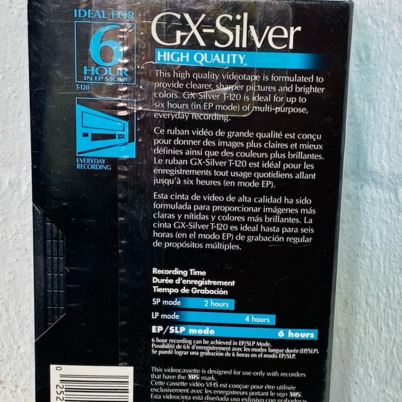 VHS Blank Video Tapes T120 Maxwell, JVC and RCA new in package of 6 - Picture 5 of 9